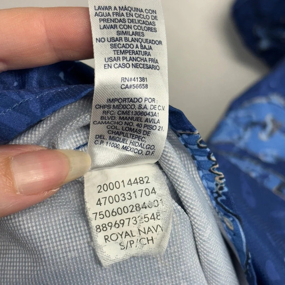 Chaps Fish Button Down Shirt S Mens Short Sleeve - Picture 7 of 8